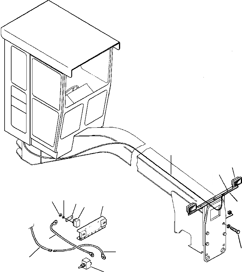 Схема запчастей Komatsu GD530A - ПЕРЕДН. BAR HEADLIGHT УСТАНОВКА HALOGEN ОСВЕЩЕНИЕS ЭЛЕКТР.