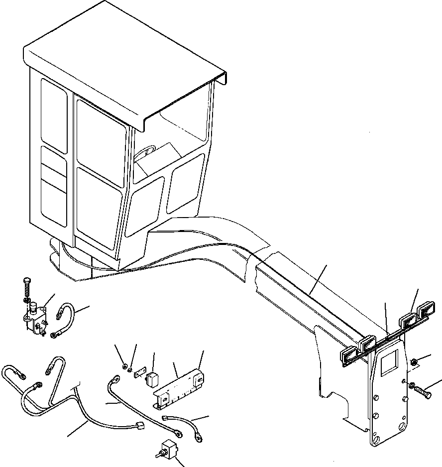 Схема запчастей Komatsu GD530A - ПЕРЕДН. BAR HI-НИЗ. BEAM HEADLIGHT УСТАНОВКА HALOGEN ОСВЕЩЕНИЕS ЭЛЕКТР.
