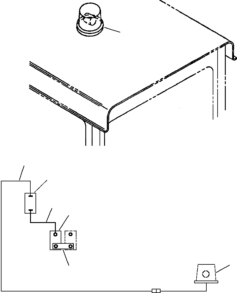 Схема запчастей Komatsu GD530A - STROBE LIGHT AMBER ЭЛЕКТР.