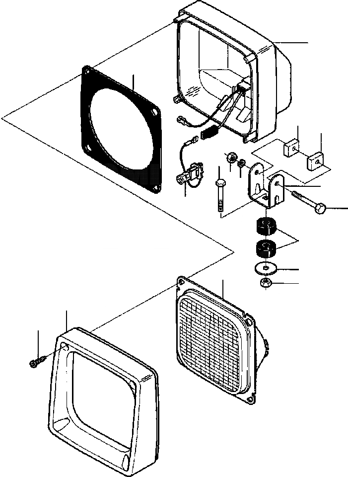Схема запчастей Komatsu GD530A - ОДИНОЧН. BEAM HALOGEN ОСВЕЩЕНИЕ ЭЛЕКТР.
