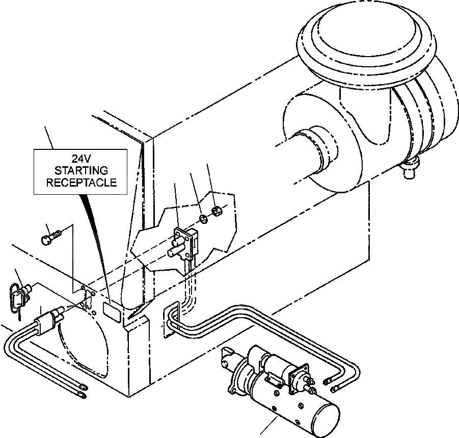 Схема запчастей Komatsu GD530A - STARTING/CHARGING RECEPTACLE ЭЛЕКТР.