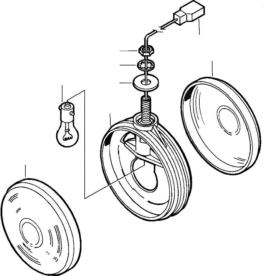 Схема запчастей Komatsu GD530A - TURN SIGNAL ОСВЕЩЕНИЕ ЭЛЕКТР.