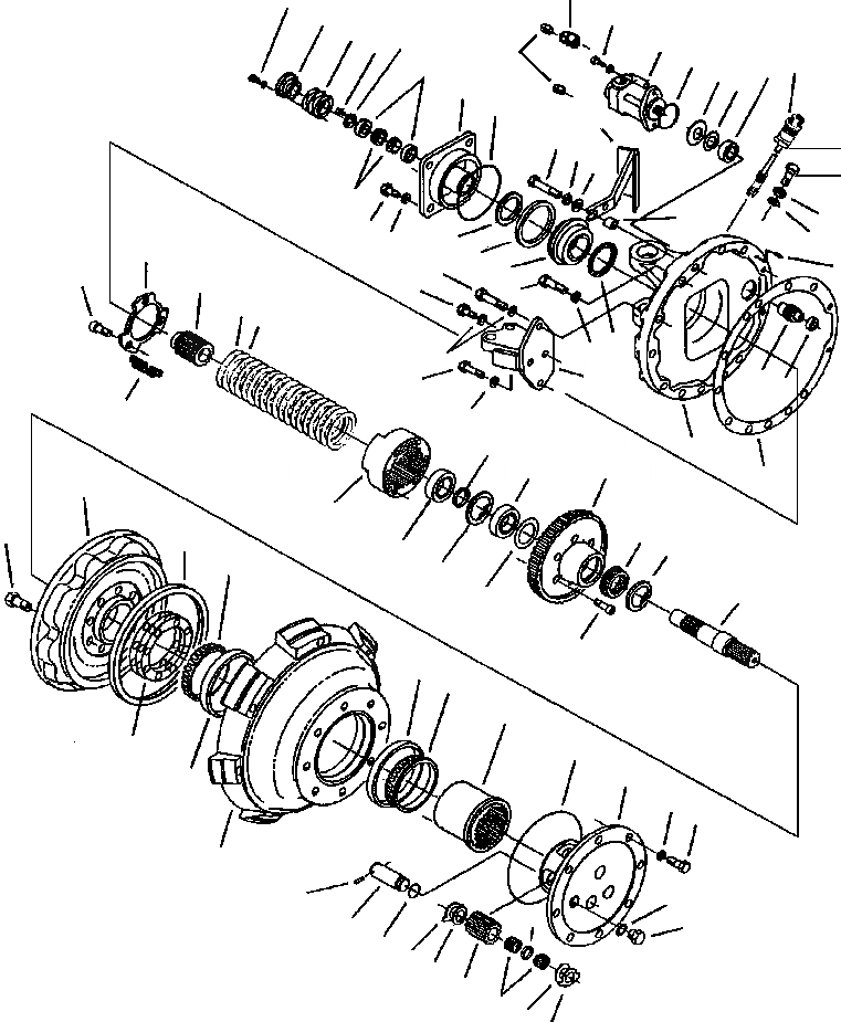 Схема запчастей Komatsu GD530A - ALL КОЛЕСА ПРИВОД КОРПУС ПОДВЕСКА