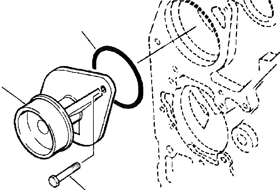 Схема запчастей Komatsu GD530A - ВОДЯНАЯ ПОМПА СИСТЕМА ОХЛАЖДЕНИЯ