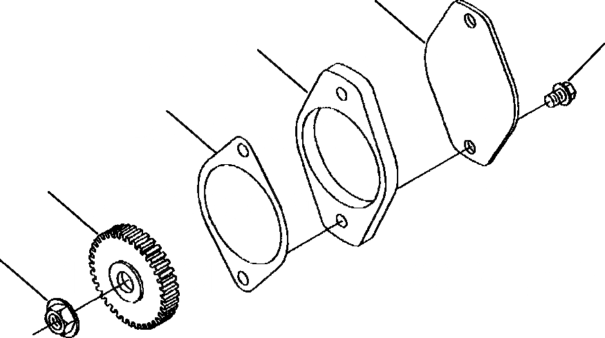Схема запчастей Komatsu GD530A - ПЕРЕДН. ЗУБЧАТ. ПЕРЕДАЧА АКСЕССУАРЫ ПРИВОД АКСЕССУАРЫ