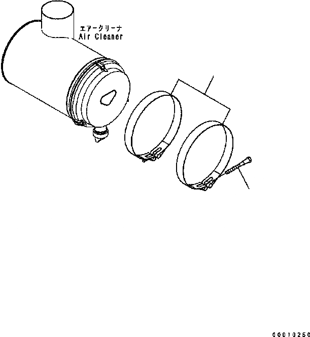 Схема запчастей Komatsu GD555-3C - ВПУСК ВОЗДУХА (РЕМЕНЬ) (С INTAKE EXTENSION) КОМПОНЕНТЫ ДВИГАТЕЛЯ