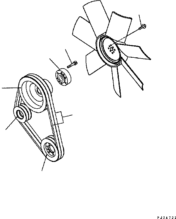 Схема запчастей Komatsu GD555-3C - ДВИГАТЕЛЬ ОХЛАЖД-Е (ШКИВ ВЕНТИЛЯТОРА И V-РЕМЕНЬ) СИСТЕМА ОХЛАЖДЕНИЯ