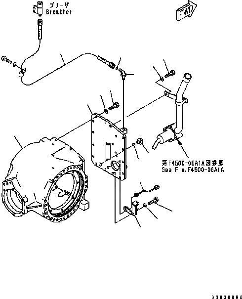 Схема запчастей Komatsu GD555-3C - ЗАДН. МОСТ (КОНЕЧНАЯ ПЕРЕДАЧА) (ЦЕНТР. КОРПУС) (бЛОК. ДИФФЕРЕНЦИАЛА ТИП) ТРАНСМИССИЯ