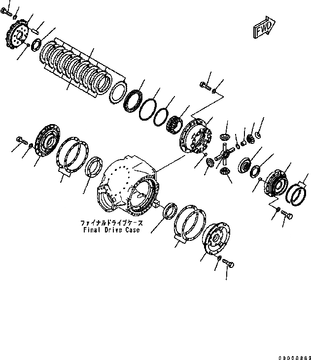 Схема запчастей Komatsu GD555-3C - ЗАДН. МОСТ (КОНЕЧНАЯ ПЕРЕДАЧА) (ДИФФЕРЕНЦ.) (бЛОК. ДИФФЕРЕНЦИАЛА ТИП) ТРАНСМИССИЯ