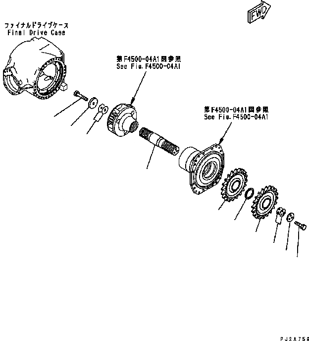 Схема запчастей Komatsu GD555-3C - ЗАДН. МОСТ (КОНЕЧНАЯ ПЕРЕДАЧА) (ГТР ВАЛ) (бЛОК. ДИФФЕРЕНЦИАЛА ТИП) ТРАНСМИССИЯ