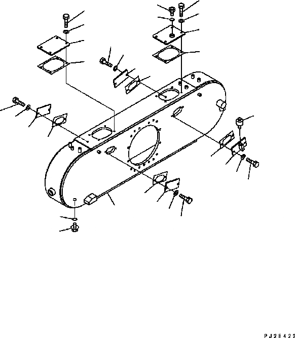 Схема запчастей Komatsu GD555-3C - ЗАДН. МОСТ (СДВОЕНН., ЛЕВ.) (NO SПАЛЕЦ ДИФФЕРЕНЦ.) ТРАНСМИССИЯ