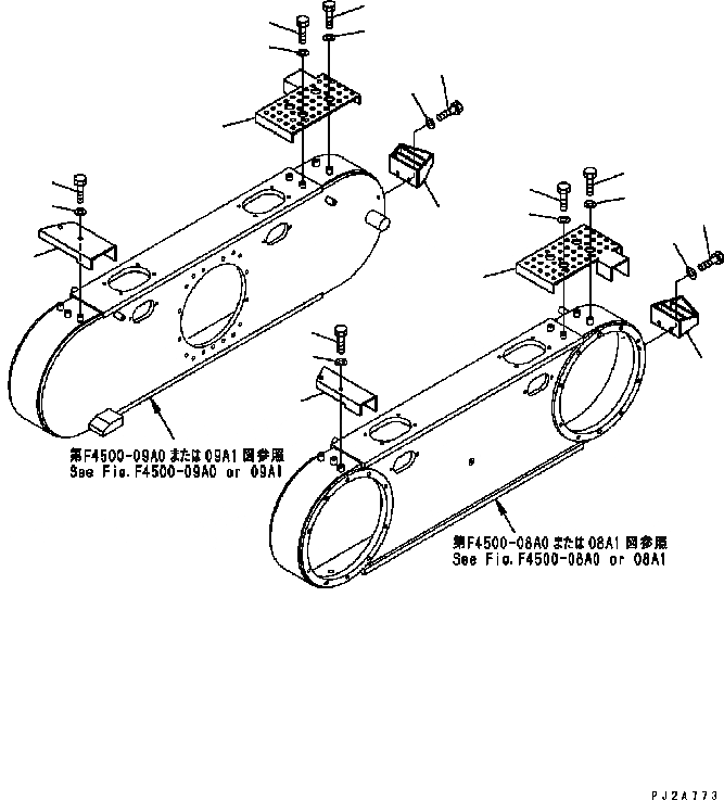 Схема запчастей Komatsu GD555-3C - ЗАДН. МОСТ (СТУПЕНИ) (ДЛЯ СДВОЕНН. КОРПУС) ТРАНСМИССИЯ