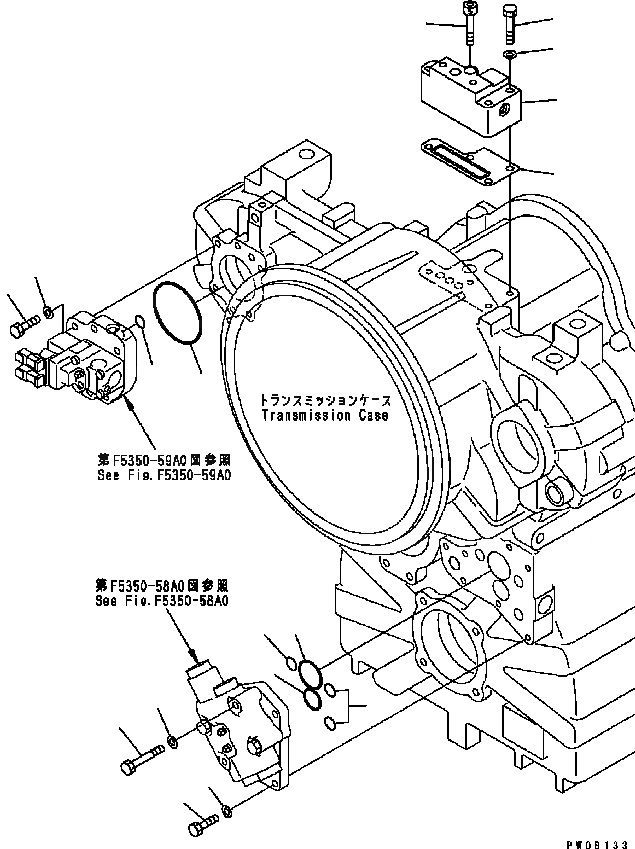 Схема запчастей Komatsu GD555-3C - УПРАВЛЯЮЩ. КЛАПАН (КЛАПАН КРЕПЛЕНИЕ) ТРАНСМИССИЯ