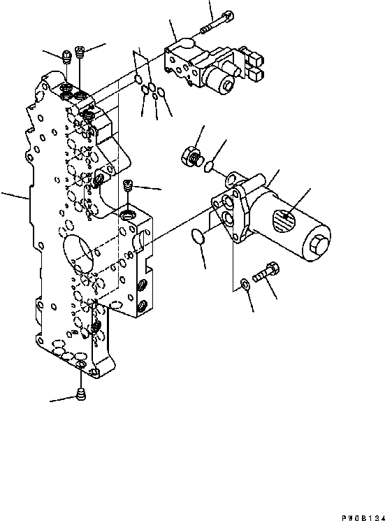Схема запчастей Komatsu GD555-3C - УПРАВЛЯЮЩ. КЛАПАН ТРАНСМИССИЯ