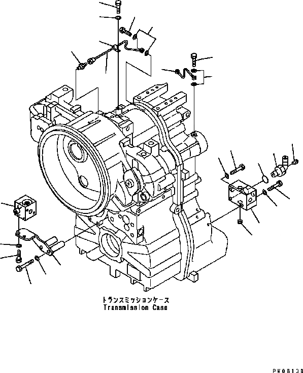 Схема запчастей Komatsu GD555-3C - ТРАНСМИССИЯ (ТРУБЫ /) ТРАНСМИССИЯ