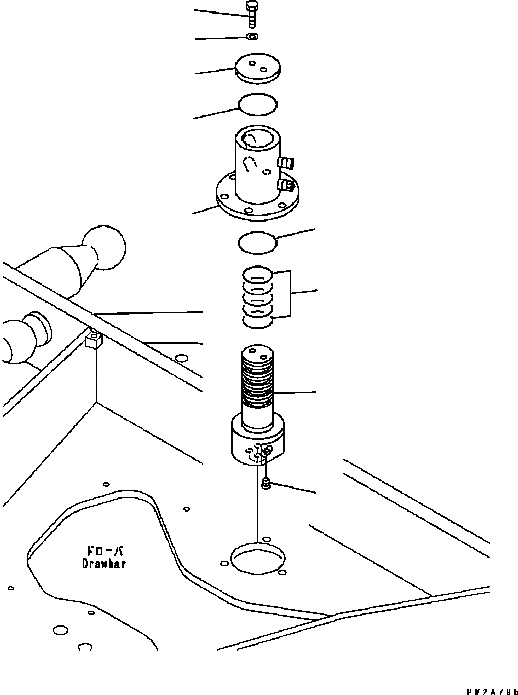 Схема запчастей Komatsu GD555-3C - ПОВОРОТНОЕ СОЕДИНЕНИЕ (ВНУТР. ЧАСТИ) ГИДРАВЛИКА