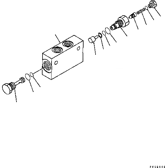 Схема запчастей Komatsu GD555-3C - ГЛАВН. КОНТРОЛЬНЫЙ КЛАПАН(ВНУТР. ЧАСТИ) (ДЛЯ РЫХЛИТЕЛЬ) ГИДРАВЛИКА