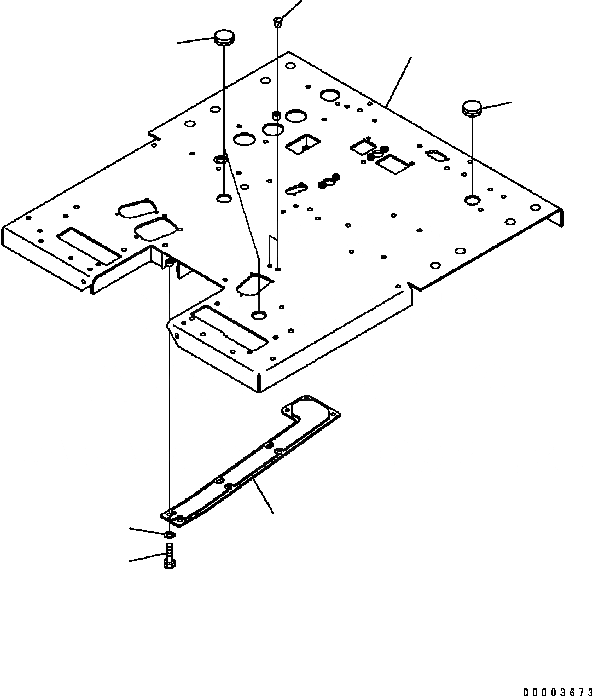 Схема запчастей Komatsu GD555-3C - ПЛАТФОРМА КАБИНА ОПЕРАТОРА И СИСТЕМА УПРАВЛЕНИЯ