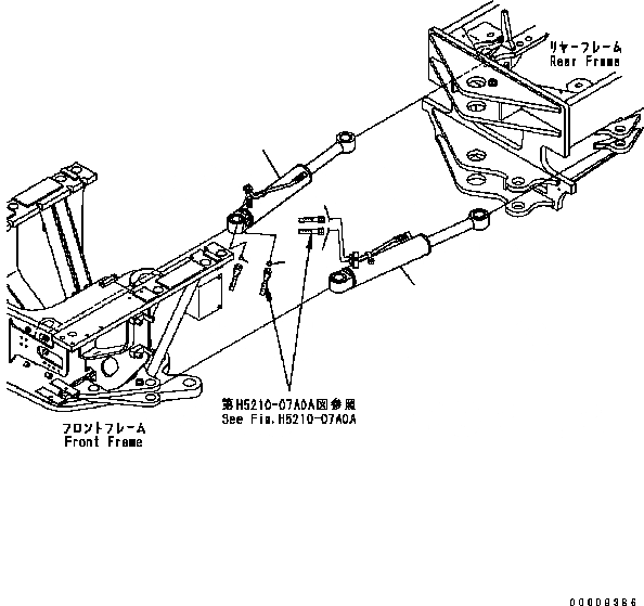 Схема запчастей Komatsu GD555-3C - ЦИЛИНДР СОЧЛЕНЕНИЯ РАБОЧЕЕ ОБОРУДОВАНИЕ