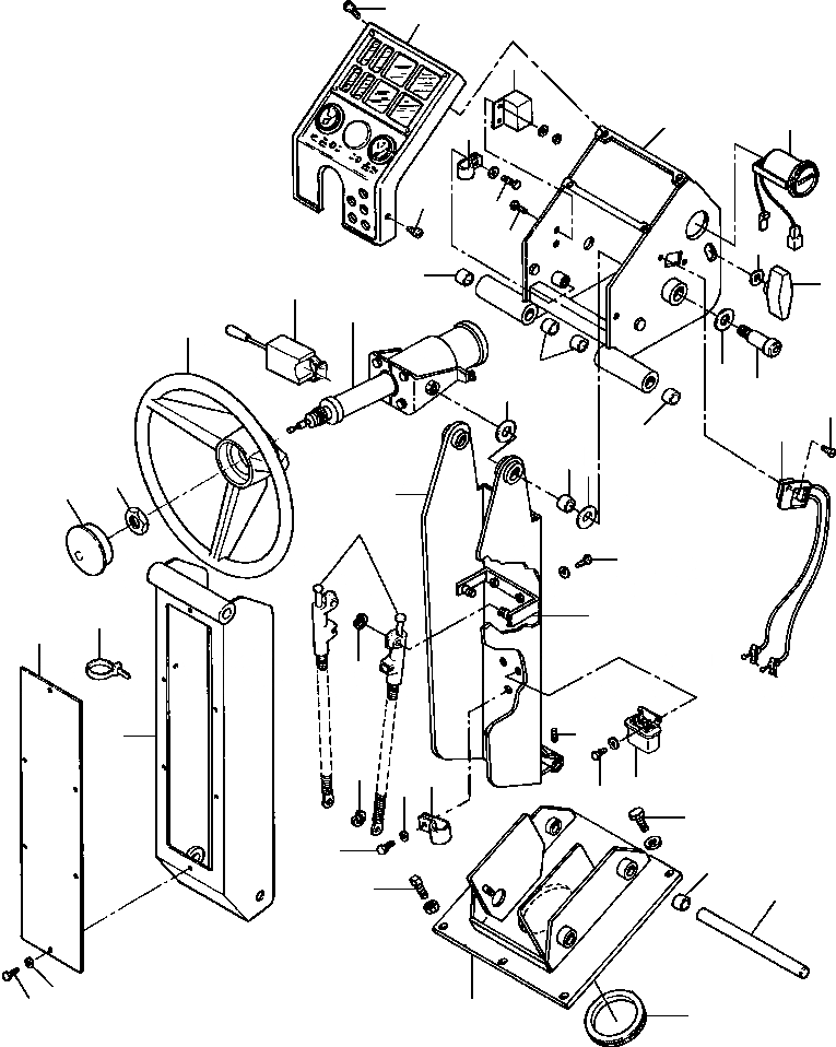 Схема запчастей Komatsu GD650A-1 - РУЛЕВ. УПРАВЛЕНИЕ КОНСОЛЬ РУЛЕВ. УПРАВЛЕНИЕ