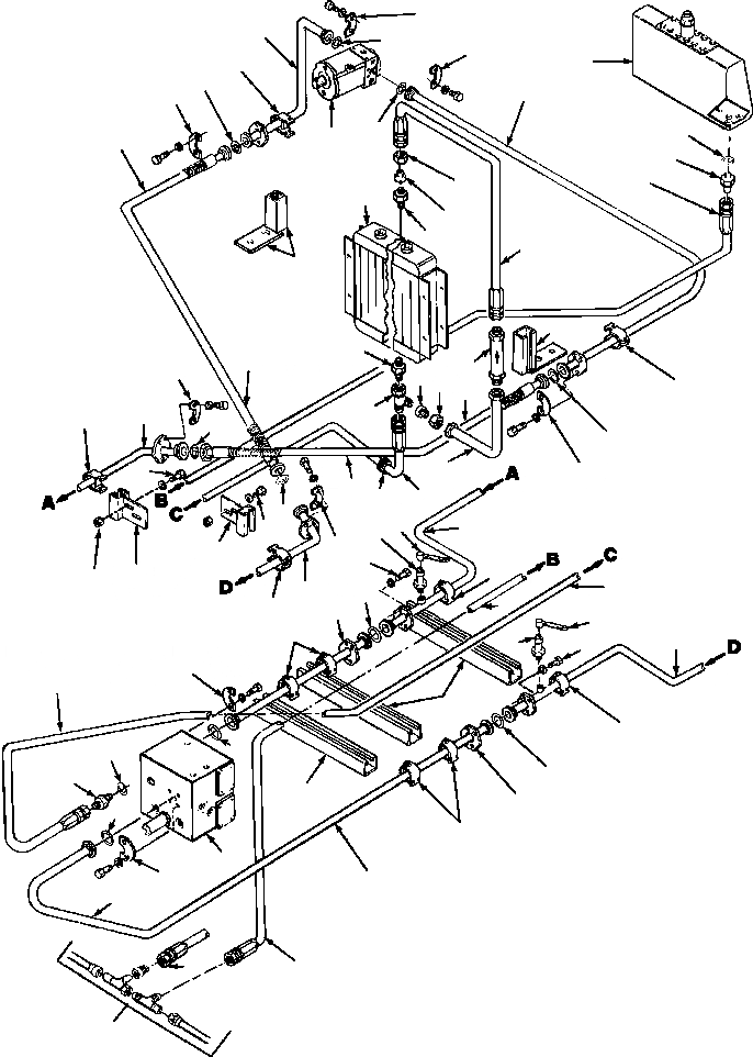 Схема запчастей Komatsu GD650A-1 - BASIC ГИДРАВЛS AWD - НАСОС - HIC КЛАПАН ГИДРАВЛS