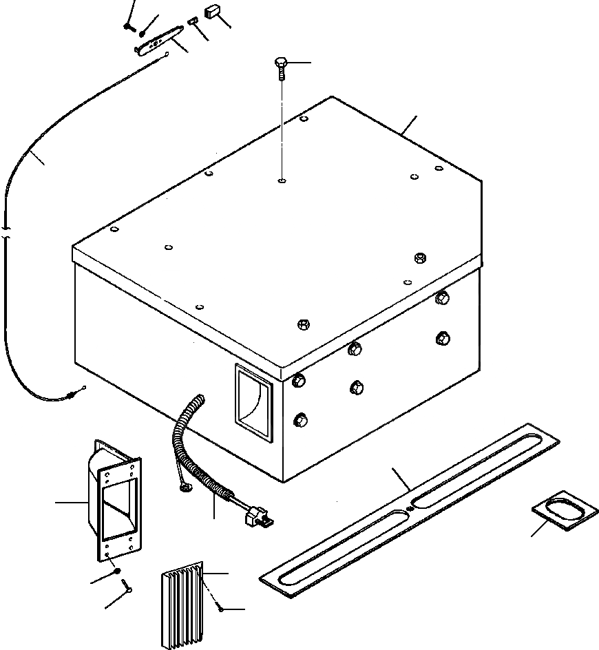 Схема запчастей Komatsu GD650A-1 - ОБОГРЕВАТЕЛЬ. УСТАНОВКА SUPERSTRUCTURE