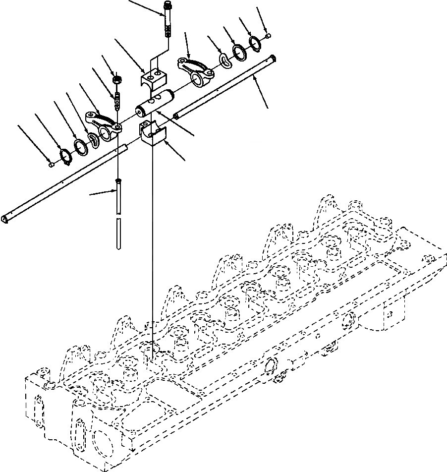 Схема запчастей Komatsu GD650A-1 - РЫЧАГ КОРОМЫСЛАS ГОЛОВКА ЦИЛИНДРОВ
