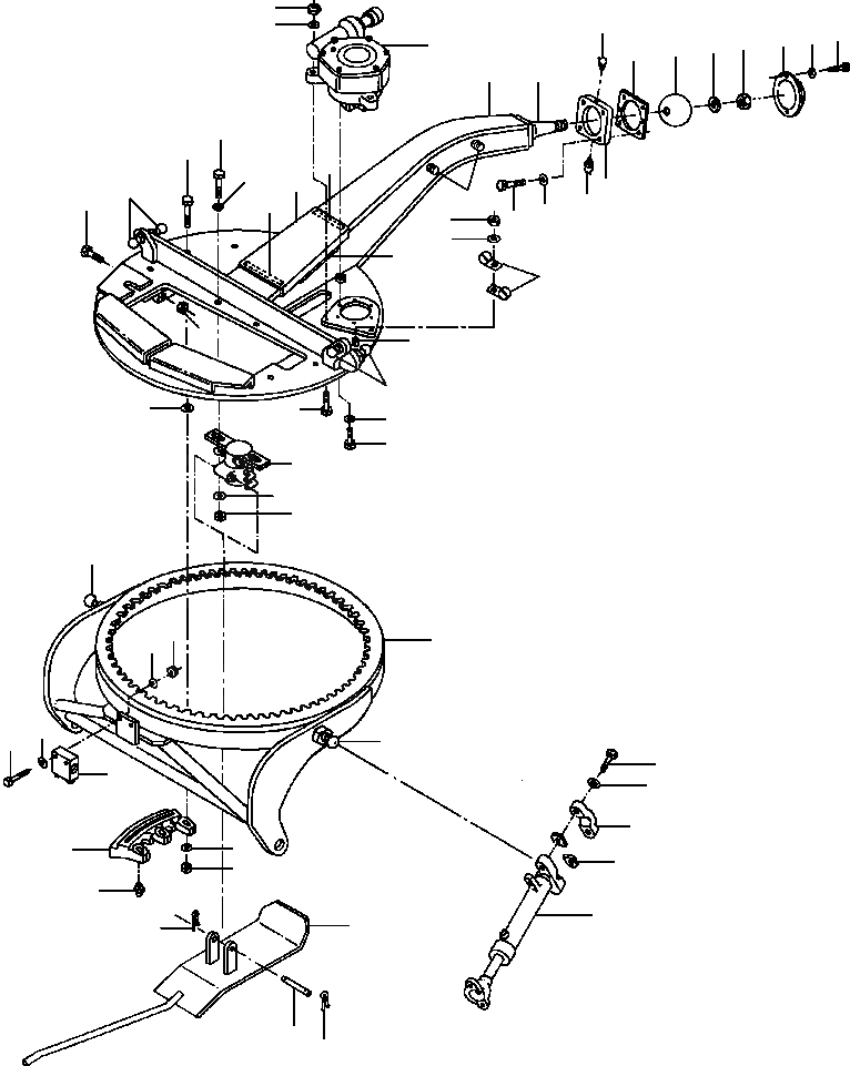 Схема запчастей Komatsu GD650A-2 - СЦЕПНОЕ УСТРОЙСТВО & CIRCLE КРЕПЛЕНИЕED ОБОРУД-Е