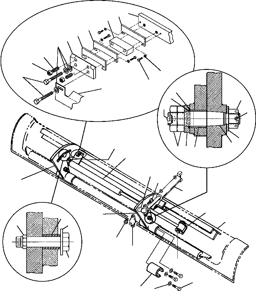 Схема запчастей Komatsu GD650A-2 - НАКЛОНЯЕМ. MOLDBOARD НЕСУЩИЙ ЭЛЕМЕНТ КРЕПЛЕНИЕED ОБОРУД-Е