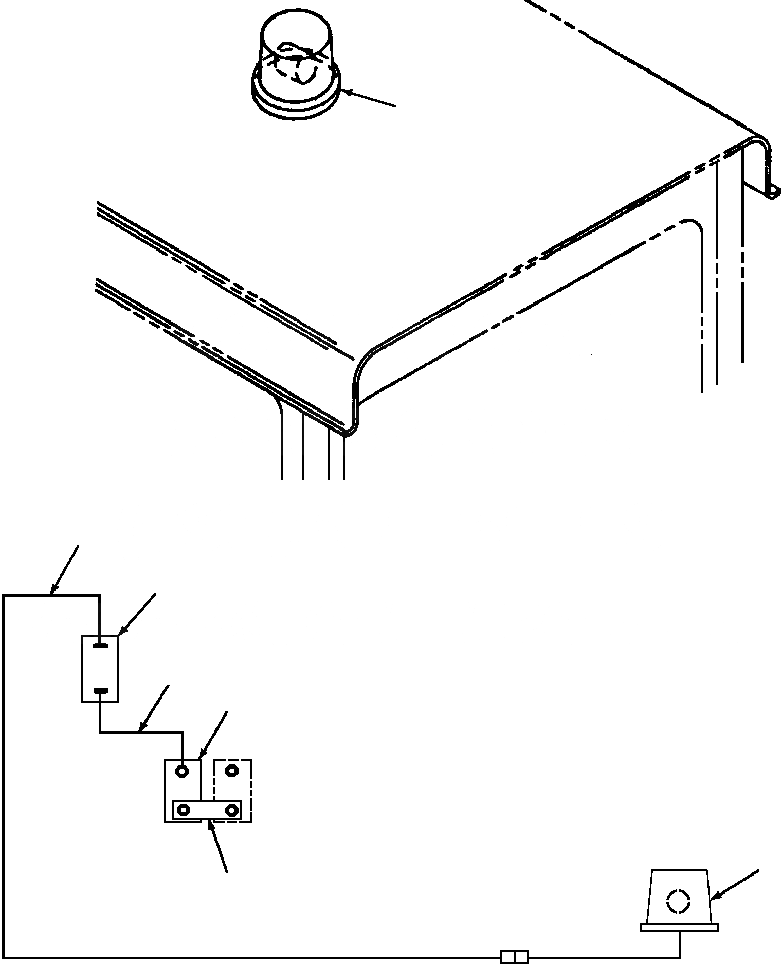 Схема запчастей Komatsu GD650A - STROBE LIGHT AMBER ЭЛЕКТР.