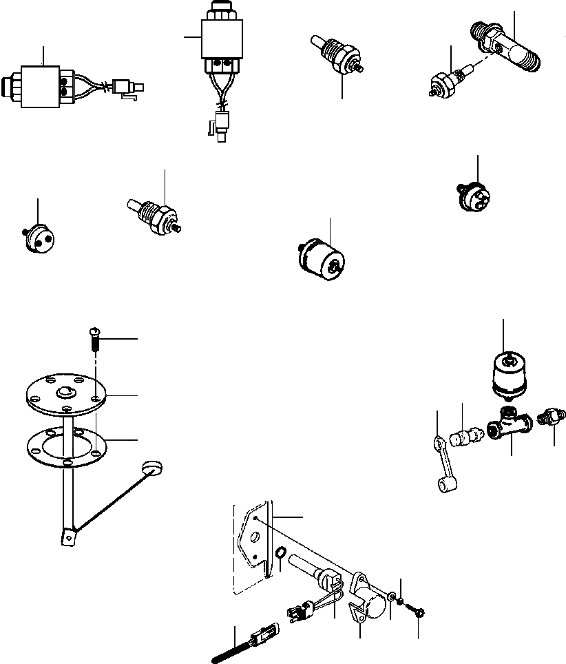 Схема запчастей Komatsu GD650A - SENDING БЛОКS заводской номер 8 И UP ЭЛЕКТР.