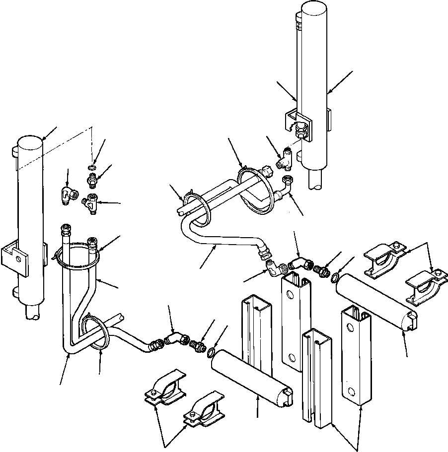 Схема запчастей Komatsu GD650A - СЦЕПНОЕ УСТРОЙСТВО LIFT АККУМУЛЯТОР ПРАВ. BIASED ОТВАЛ ПОДВЕСКА ГИДРАВЛS