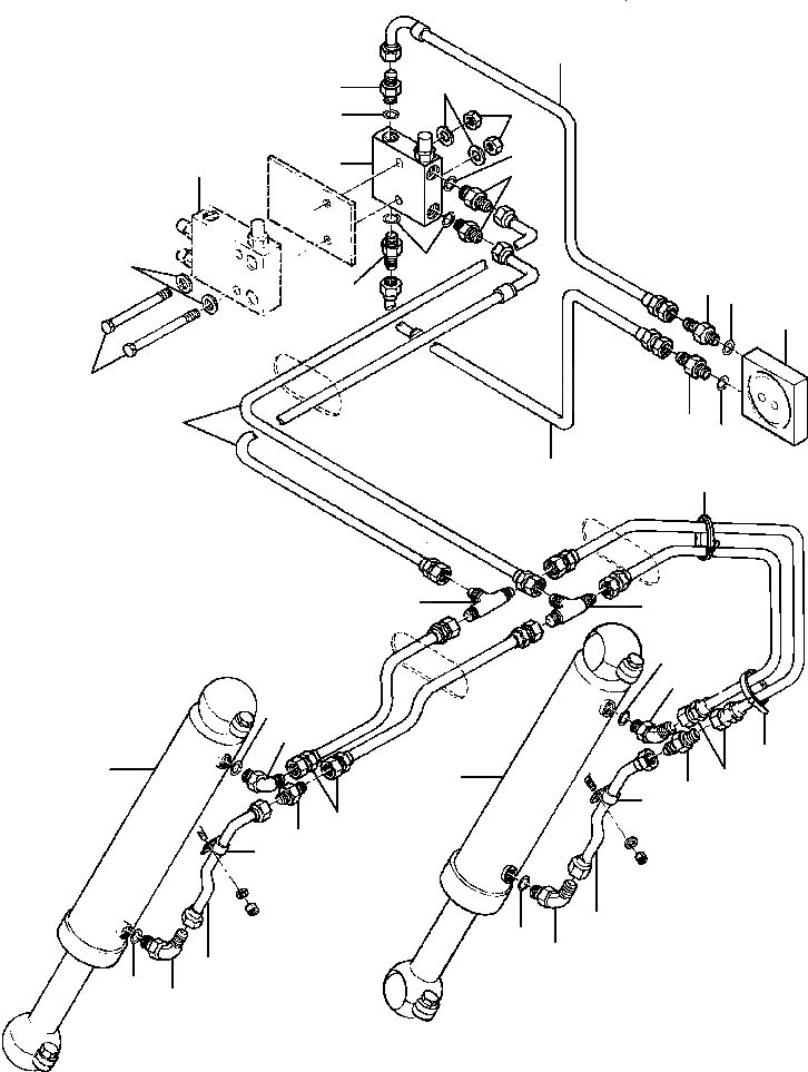 Схема запчастей Komatsu GD650A - SCARIFIER ЦИЛИНДР ЛИНИЯ АКТУАТОРАS ГИДРАВЛS