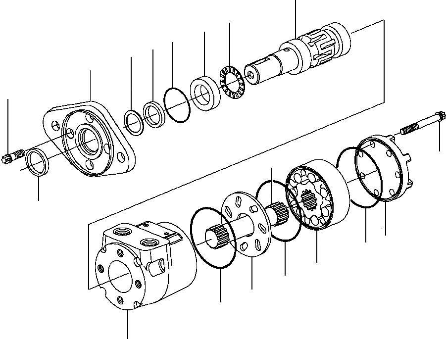 Схема запчастей Komatsu GD650A - КОЛЬЦЕВ.РЕВЕРС МОТОР F ГИДРАВЛS
