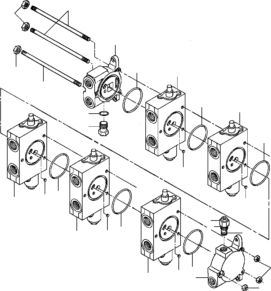 Схема запчастей Komatsu GD650A - УПРАВЛЯЮЩ. КЛАПАН - ПРАВ. ГРУПП. КЛАПАН ГИДРАВЛS