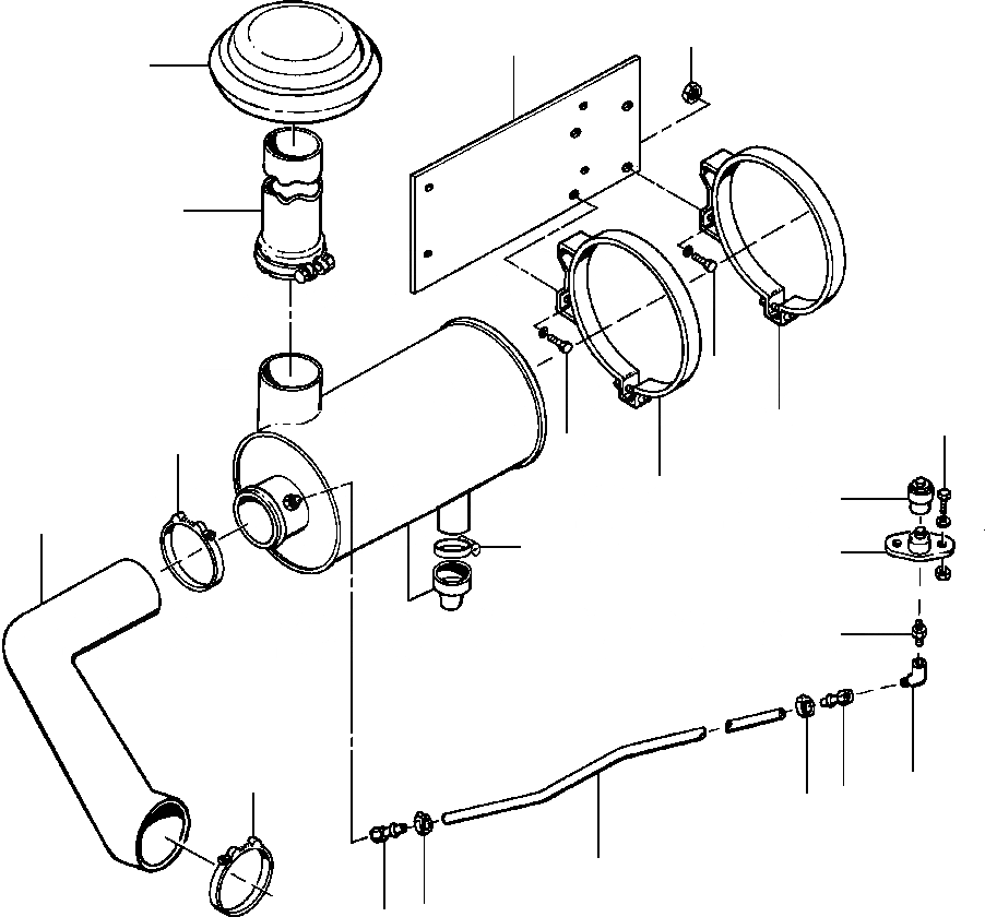 Схема запчастей Komatsu GD650A - ВПУСК ВОЗДУХА СИСТЕМА заводской номер 7 И UP POWER