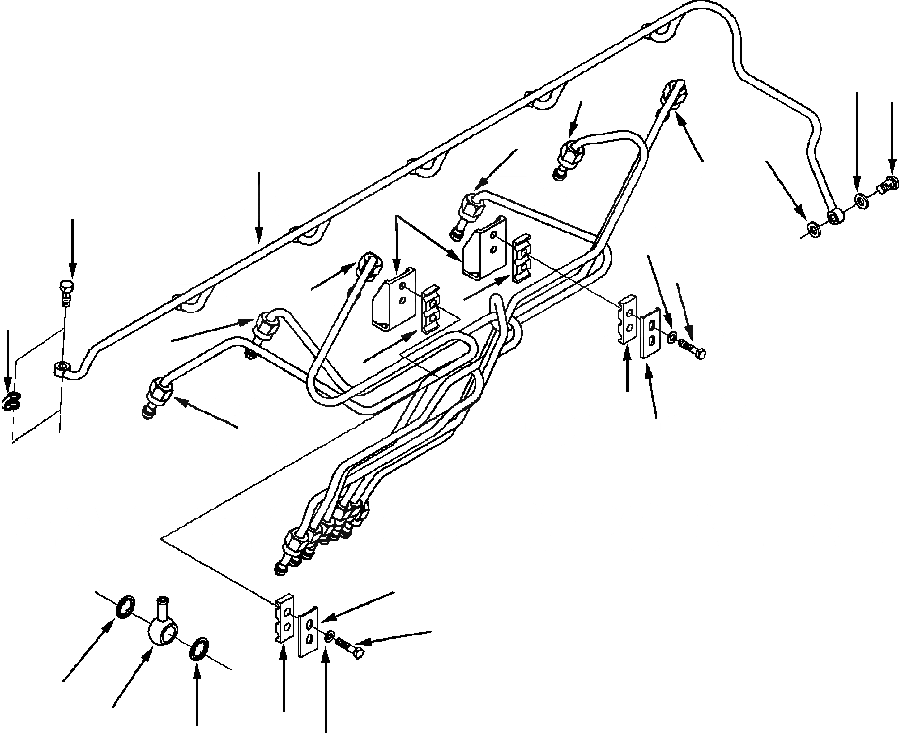 Схема запчастей Komatsu GD650A - ТОПЛИВН. ТРУБЫ ТОПЛИВН. СИСТЕМА