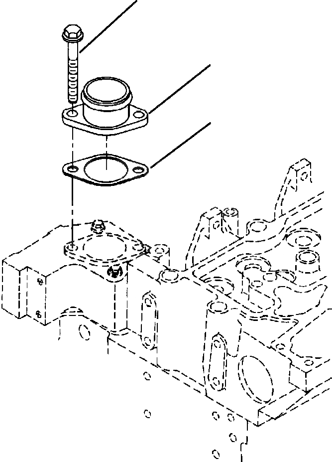Схема запчастей Komatsu GD650A - ВОДН. ВЫПУСКН. СОЕДИН-Е СИСТЕМА ОХЛАЖДЕНИЯ