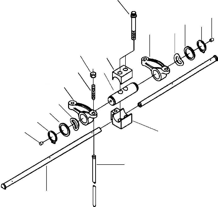Схема запчастей Komatsu GD650A-2CY - FIG. A9-AA РЫЧАГ КОРОМЫСЛА ДВИГАТЕЛЬ