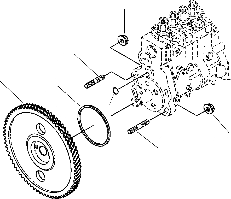 Схема запчастей Komatsu GD650A-2CY - FIG. A8-AA ТОПЛИВН. НАСОС СОЕДИНЕНИЕ ДВИГАТЕЛЬ