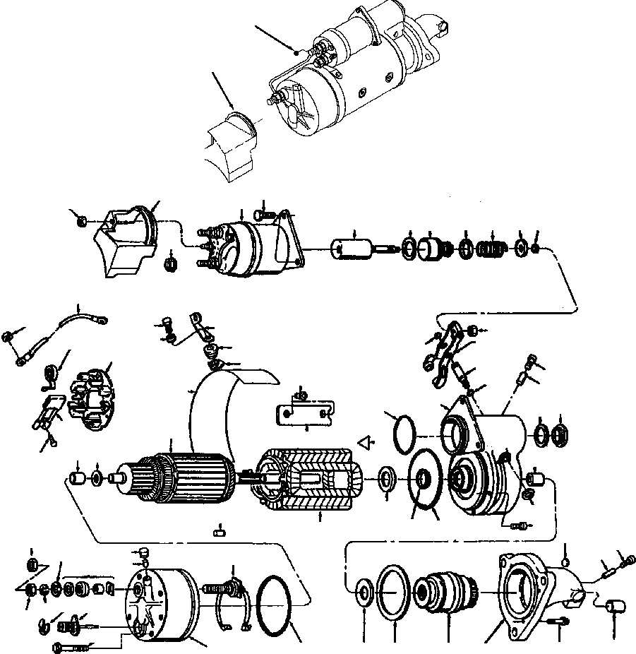 Схема запчастей Komatsu GD650A-2CY - FIG. A-AA СТАРТЕР - DELCO REMY MT - V - 7. KW ДВИГАТЕЛЬ