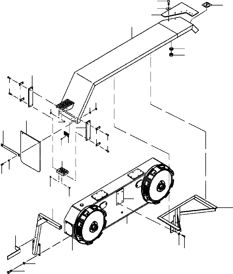 Схема запчастей Komatsu GD650A-2CY - FIG. M-A СДВОЕНН. ЗАДН. КРЫЛОS - .- ИЛИ .- ШИНЫ ЧАСТИ КОРПУСА