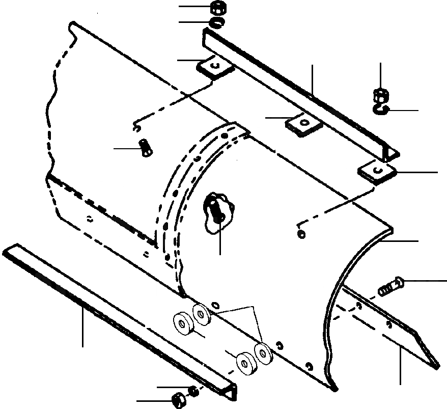 Схема запчастей Komatsu GD650A-2CY - FIG. T-A /8 INCH EXTENSION - FT. MOLDBOARD РАБОЧЕЕ ОБОРУДОВАНИЕ