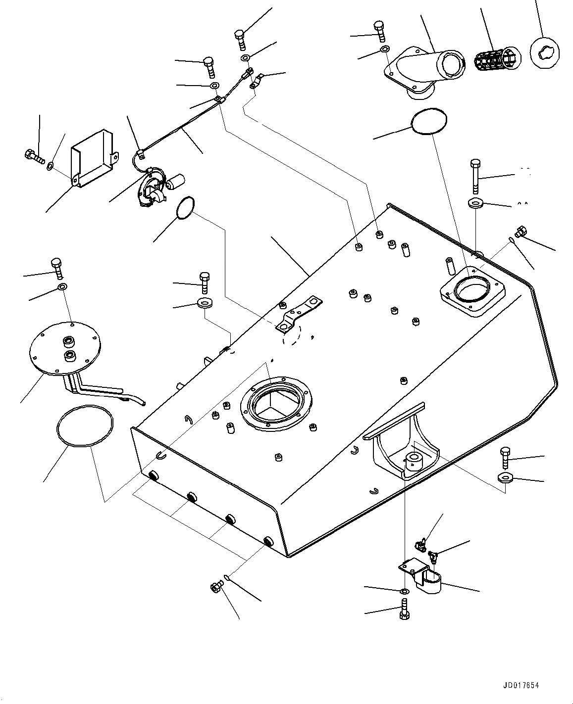 Схема запчастей Komatsu GD655-5 - ТОПЛИВН. БАК. ТОПЛИВН. БАК.