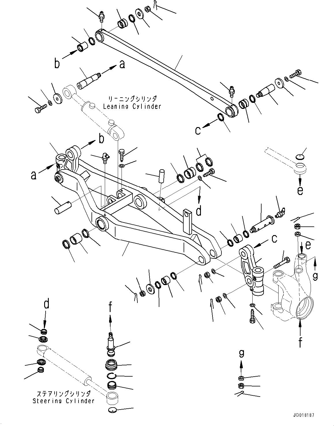 Схема запчастей Komatsu GD655-5 - ПЕРЕДНИЙ МОСТ, БЕЗ ЦИЛИНДР РУЛЕВ. УПР-Я ЧАСТИ КОРПУСА, СУППОРТ МОСТА ПЕРЕДНИЙ МОСТ, БЕЗ ЦИЛИНДР РУЛЕВ. УПР-Я ЧАСТИ КОРПУСА