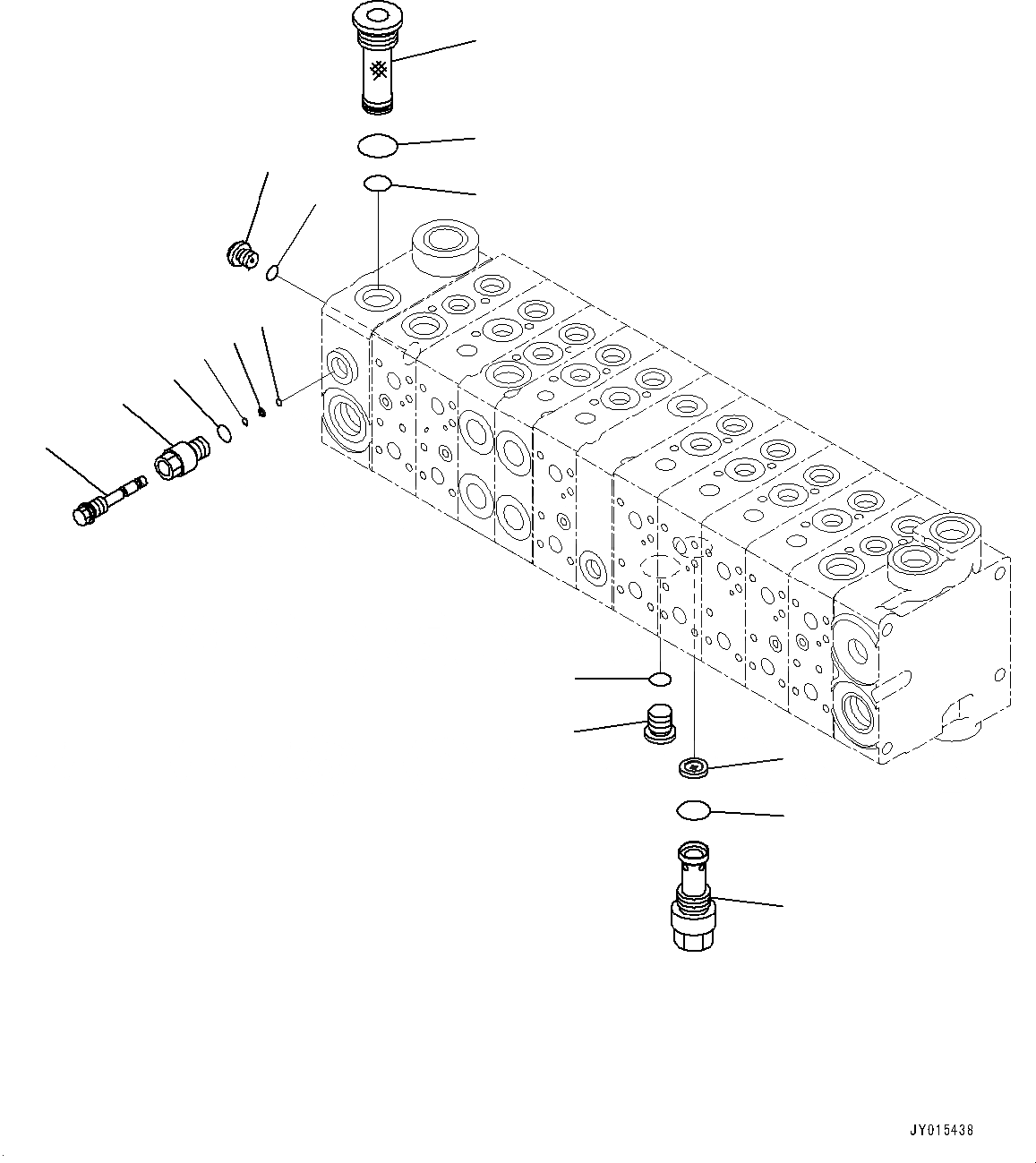 Схема запчастей Komatsu GD655-5 - ОСНОВН. УПРАВЛЯЮЩ. КЛАПАН, С СЕКЦ. КЛАПАН, ВНУТР. ЧАСТИ (/) ОСНОВН. УПРАВЛЯЮЩ. КЛАПАН, С СЕКЦ. КЛАПАН