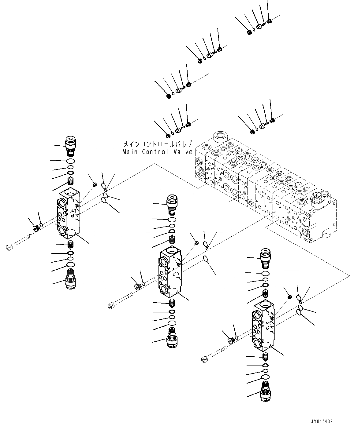 Схема запчастей Komatsu GD655-5 - ОСНОВН. УПРАВЛЯЮЩ. КЛАПАН, С СЕКЦ. КЛАПАН, ВНУТР. ЧАСТИ (/) ОСНОВН. УПРАВЛЯЮЩ. КЛАПАН, С СЕКЦ. КЛАПАН