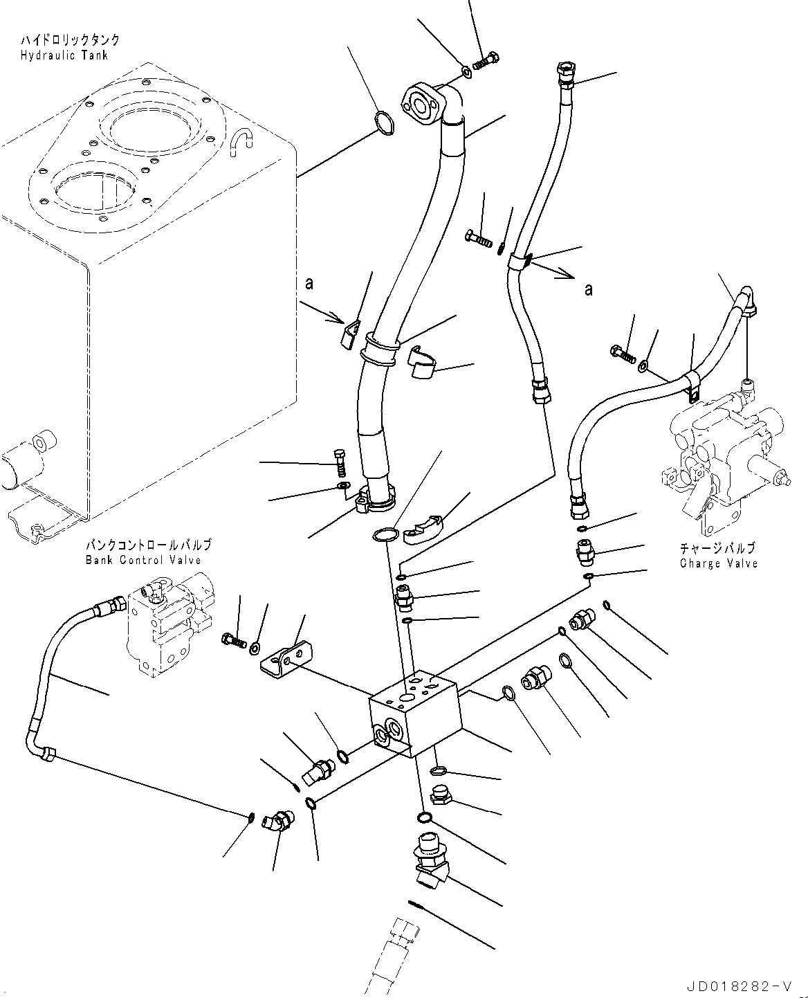 Схема запчастей Komatsu GD655-5 - ГИДРОЛИНИЯ, ДЛЯ РЫХЛИТЕЛЬ CONFIGURATION, бЛОК. ДИФФЕРЕНЦИАЛА ТИП, ВОЗВРАТ. ТРУБЫ (/) ГИДРОЛИНИЯ, ДЛЯ РЫХЛИТЕЛЬ CONFIGURATION, бЛОК. ДИФФЕРЕНЦИАЛА ТИП