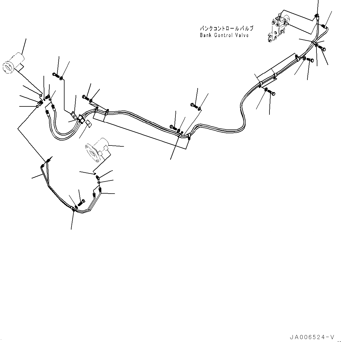 Схема запчастей Komatsu GD655-5 - ПЕРЕДН. ГИДРОЛИНИЯ, БЕЗ SCARIFIER, ПЕРЕДН., -SHANKS И TOOTH, РАМА ТРУБЫ ПЕРЕДН. ГИДРОЛИНИЯ, БЕЗ SCARIFIER, ПЕРЕДН., -SHANKS И TOOTH