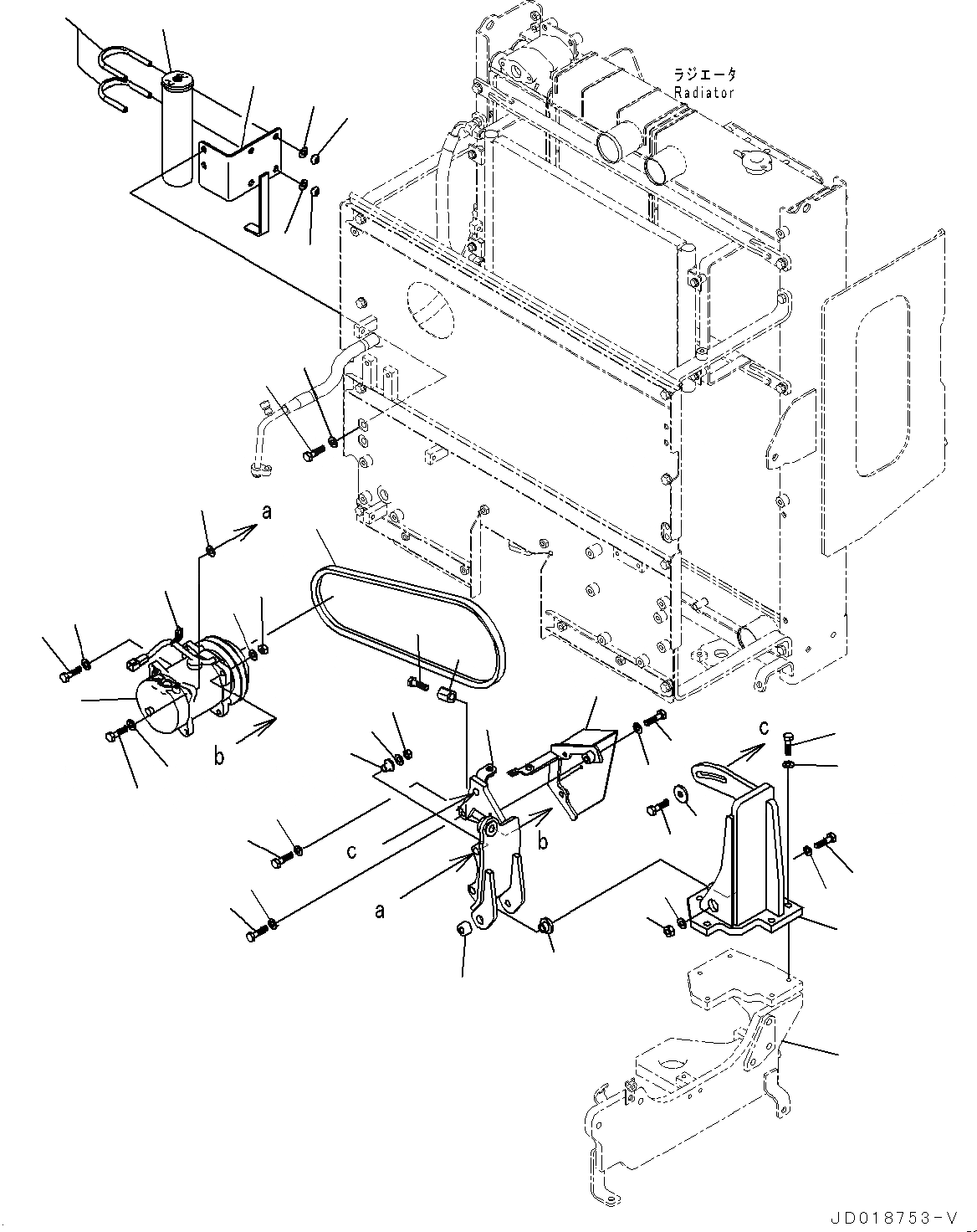Схема запчастей Komatsu GD655-5 - БЛОК КОНДИЦИОНЕРА, БЛОК КОНДИЦИОНЕРА КРЕПЛЕНИЕ БЛОК КОНДИЦИОНЕРА